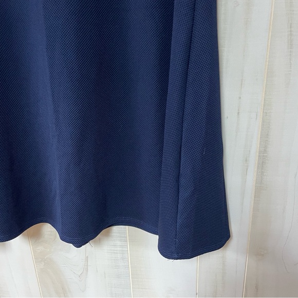 Tiana B. Navy Blue Textured Cap Sleeve A-Line Dress Sz 2X - Picture 5 of 5